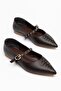 Large Size Badin Babet Brown Pointed Toe with Capsule Accessories - 3