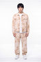 Men's Safari Baggy Jean Trousers Beige - 6