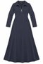 Women's Anthracite Lycra Round Neck Zipper Detailed Long Dress Hzl26S-Wm235 - 5