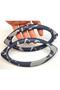 Navy Blue Color Patterned Acrylic Look Bag Handle Kayak Model - 2