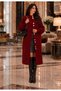 Women's oversized beardy button detail knit long cardigan