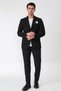 Slim Fit Black Jacket with Pocket and Flexible Wool Fabric C 745 - 2