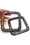 Navy Blue Color Glittery Acrylic Look Bag Handle Square Model - 2