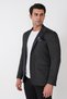 Slim Fit Pointed Collar Double Slit Stretchy Wool Black Jacket C 746 - 4