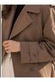 Short Trench Coat with Double Breasted Collar and Apollet - 7