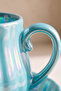 Blue Line Wavy Porcelain Coffee Cup Set for 6 People - 4