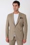 Comfort Fit Stretchy Rayon Cotton Blend Beige Blazer Jacket with Pocket C 744 - 6