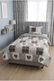 Comforter Single Duvet Set with Brown Hearts