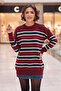 Burgundy Striped Sweater - 2