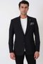 Comfort Fit Pocket Pocket Flexible Cotton Black Jacket C 738 - 8