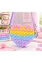 100% Silicone Heart Multicolor Popit Bag - 2