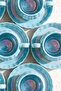 Blue Line Wavy Porcelain Coffee Cup Set for 6 People - 2