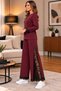 Elegant and Comfortable – Women's Lace Detailed Blouse and Wide-Leg Pants Two-Piece Set - 3