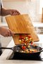 Bamboo Cutting Board with Metal Handle |   22X32 cm |   Chopping and Serving Board, for Breakfast, Cheese and Bread Presentation - 6