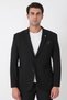 Slim Fit Pocket Pocket Flexible Tencel Fabric Black Jacket C 751