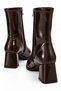Pointed Toe Stretchy Heeled Boots Brown Yanki̇ - 5