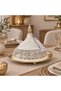Metal Tajine with Decorative Lid Cream & Gold - 25×20cm - 3