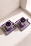 Plums Porcelain Coffee Cup Set for 2 People - 3