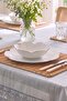Gray Linen Effect Stain-Resistant Tablecloth 150X220 cm - 5