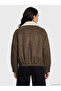 Two Mt Shop Quality Lcw Vision Beige Fur Collar Oversize Women's Suede Look Jacket - 5