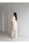 Tied-Front Cape Knitwear Set - Luxurious Two-Piece Combination - 3