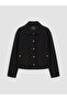 Two Mt Shop Quality Lcw Vision Black Cashmere Plain Comfortable & Relax Women's Shirt Jacket - 6