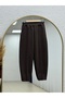 Gülruh Skuba Altı Pensli Trousers-Mt7499 Brown - 2