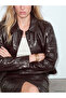 Esvab • Modern & Distinctive Embroidered Women's Leather-Look Jacket - 4