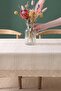 Cream Linen Effect Stain-Resistant Tablecloth 150X220 cm - 2