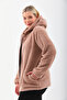 Cardigan Plush Hooded Mink Color - 2
