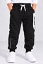 Boys' Black Bottomed Tracksuit – Zipper Pocket Detail, Lace-Up, Comfortable Fit