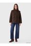 Two Mt Shop Quality Lcw Modest Brown Plain Loose & Baggy Women's Jacket - 2