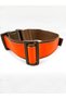 Tactical Dog Collar - Orange with Grab Handle and Clip - 3