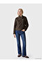 Two Mt Shop Quality Xside Brown Plush Biker Collar Women's Leather Look Jacket - 2