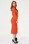 Miss Poem Black Buttoned Knitwear Set - Orange-Orange - S/M - 2