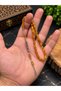Ankle Length Patterned Amber Prayer Beads - 2