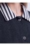 Two Mt Shop Quality Natuvera Navy Blue Striped Loose & Baggy Women's Jacket - 3