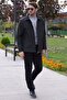 Water Repellent Windproof Coat with Fur Inside the Polo Collar - 3