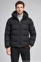 Men's Black Hooded Zippered Pocket Water and Wind Resistant Inflatable Coat - 3