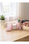 Desktop Perforated 3-Piece Powder Pink Pen Holder - 3