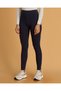 Women Black & Grey Mélange Full Length Leggings