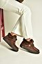 Z380576302 Brown Suede Artificial Fur Women's Boots - 4