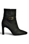 Z404721102 Black Suede Thin Heeled Women's Boots - 6