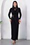 Degaje Collar Lace Detail Buckle Dress Grs4176