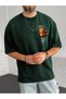 T-shirt - Beach Printed Oversized Crew Neck Short Sleeve T-Shirt