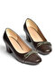 Z820851009 Brown Thick Heeled Women's Shoes - 6