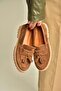 Z944014461 Tan Suede Thick Sole Tasseled Loafer Shoes - 4