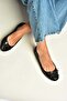 Z726243404 Black Fabric Women's Ballerinas - 5