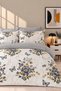 Elastic Sheet Duvet Cover Set Double Size - Botanical Garden Gray