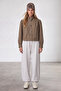 Women's Mink Stand Collar Lined Short Trench Coat Alc-X15630 - 3